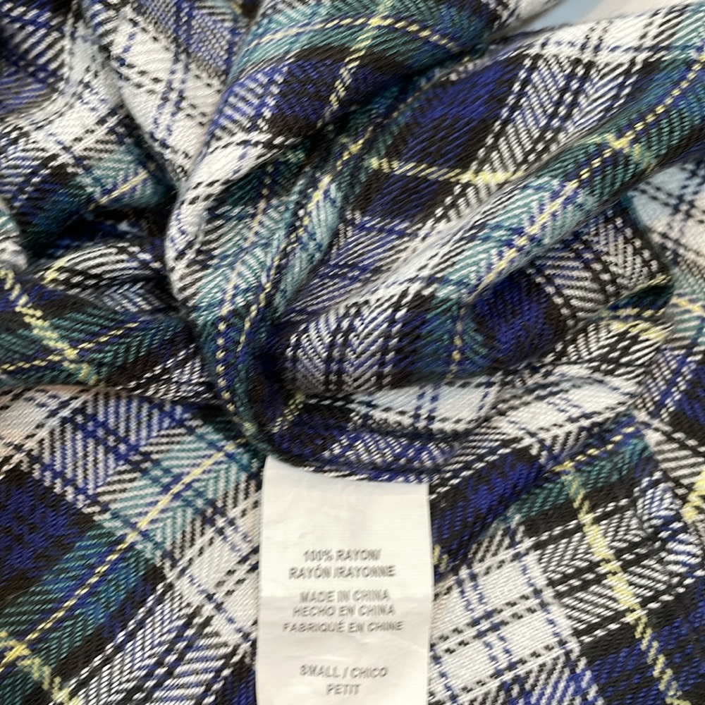 Rails Button Down Plaid Shirt S Blue Green Plaid Long Sleeve Super Soft - Picture 12 of 12